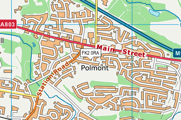 FK2 0RA map - OS VectorMap District (Ordnance Survey)