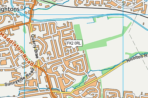 FK2 0RL map - OS VectorMap District (Ordnance Survey)