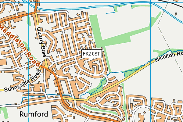 FK2 0ST map - OS VectorMap District (Ordnance Survey)