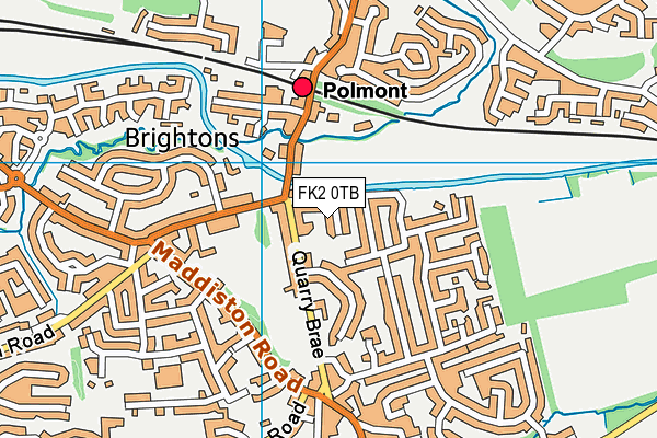 FK2 0TB map - OS VectorMap District (Ordnance Survey)