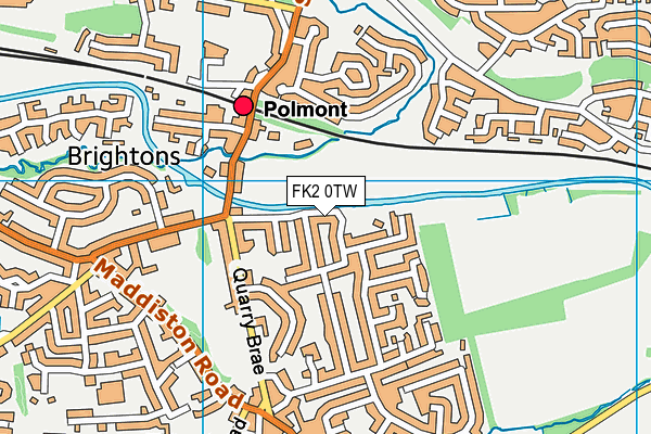 FK2 0TW map - OS VectorMap District (Ordnance Survey)