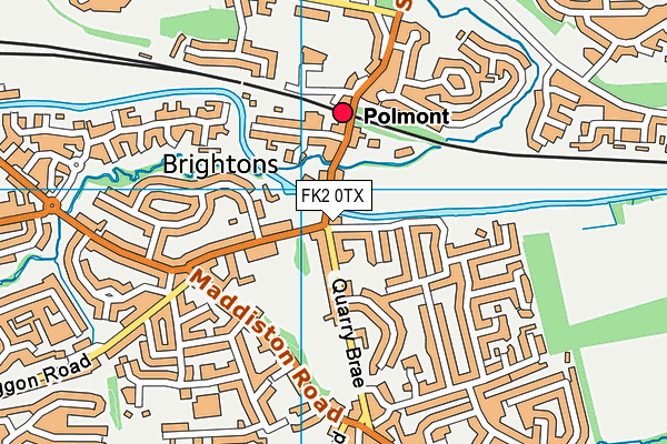 FK2 0TX map - OS VectorMap District (Ordnance Survey)