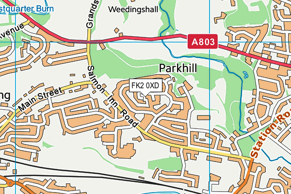 FK2 0XD map - OS VectorMap District (Ordnance Survey)