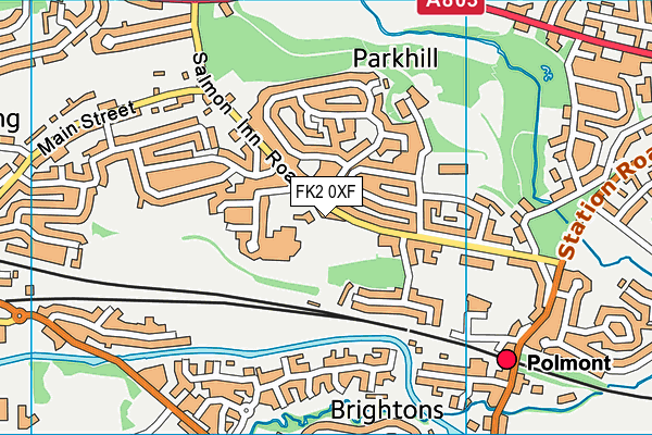 FK2 0XF map - OS VectorMap District (Ordnance Survey)