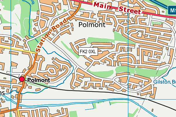 FK2 0XL map - OS VectorMap District (Ordnance Survey)