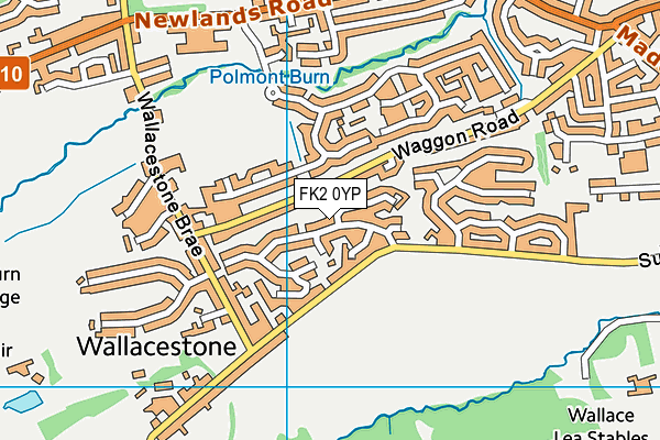 FK2 0YP map - OS VectorMap District (Ordnance Survey)