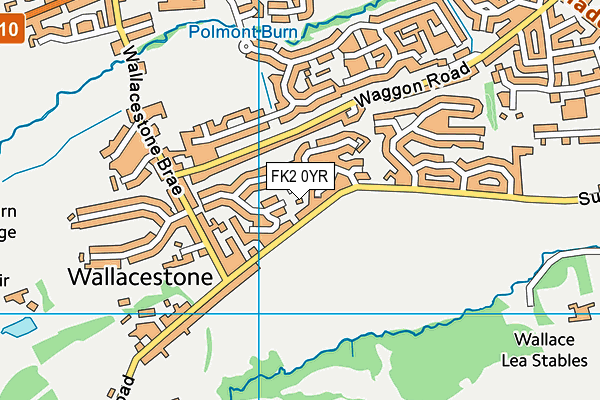 FK2 0YR map - OS VectorMap District (Ordnance Survey)