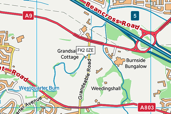 FK2 0ZE map - OS VectorMap District (Ordnance Survey)