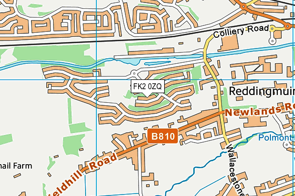 FK2 0ZQ map - OS VectorMap District (Ordnance Survey)