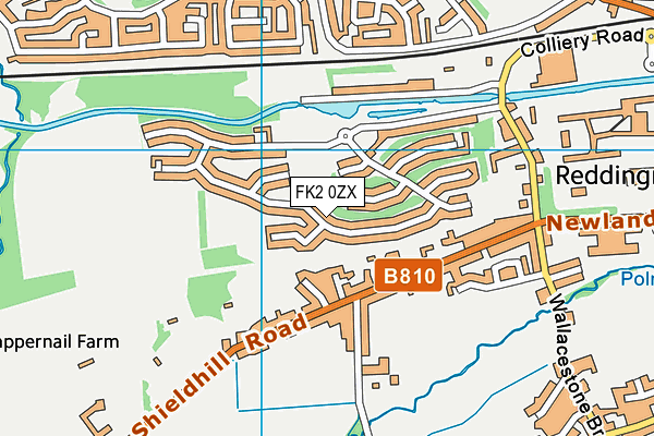 FK2 0ZX map - OS VectorMap District (Ordnance Survey)