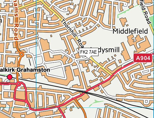FK2 7AE map - OS VectorMap District (Ordnance Survey)