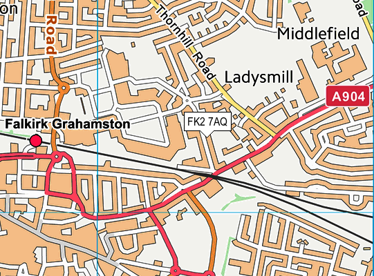 FK2 7AQ map - OS VectorMap District (Ordnance Survey)