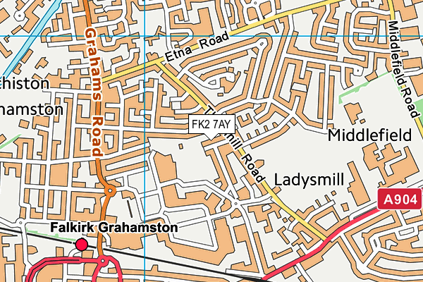 FK2 7AY map - OS VectorMap District (Ordnance Survey)