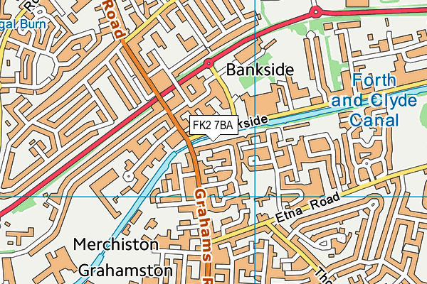 FK2 7BA map - OS VectorMap District (Ordnance Survey)