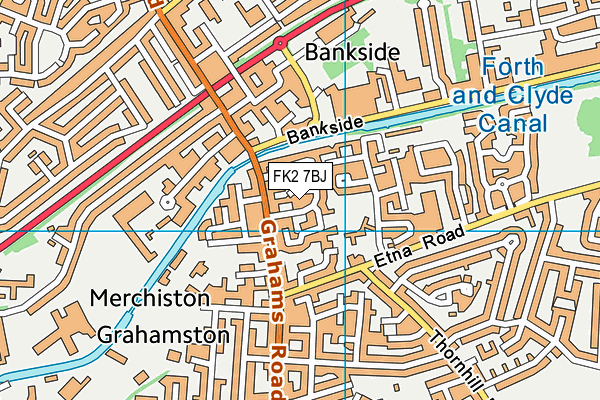 FK2 7BJ map - OS VectorMap District (Ordnance Survey)