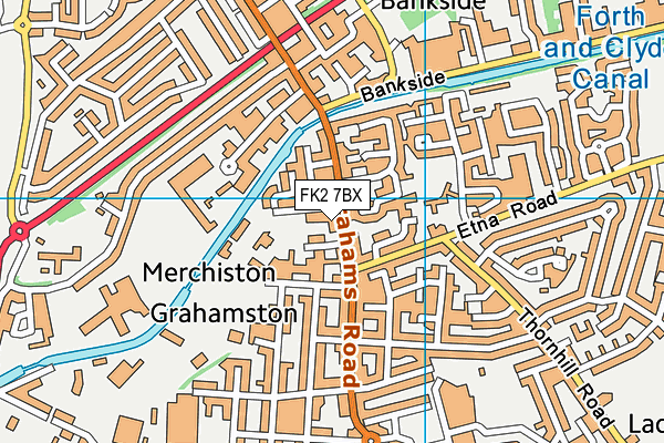 FK2 7BX map - OS VectorMap District (Ordnance Survey)