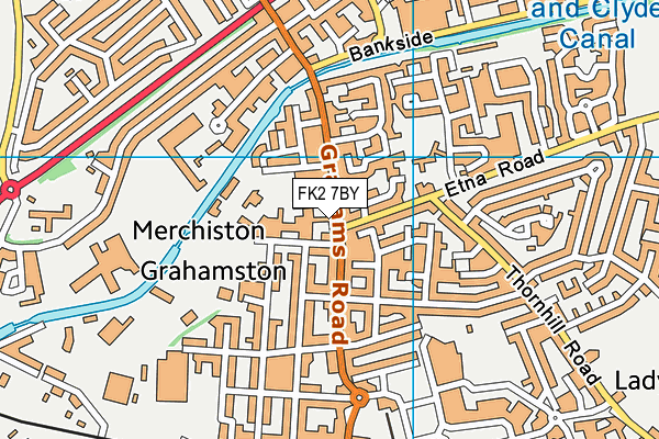 FK2 7BY map - OS VectorMap District (Ordnance Survey)