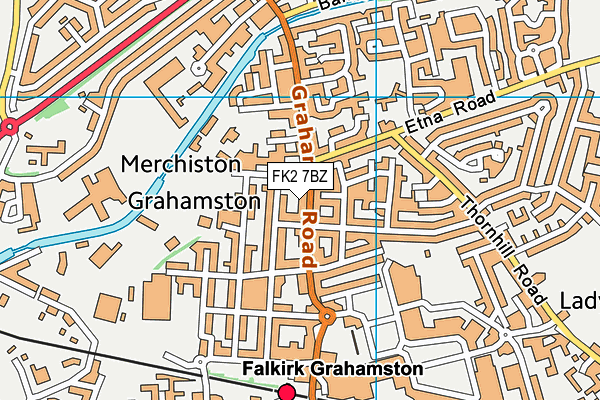 FK2 7BZ map - OS VectorMap District (Ordnance Survey)