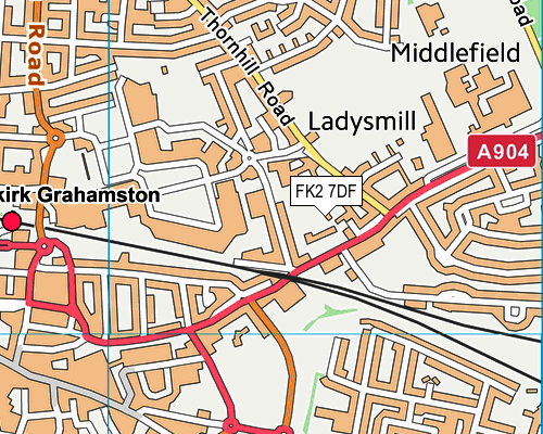 FK2 7DF map - OS VectorMap District (Ordnance Survey)