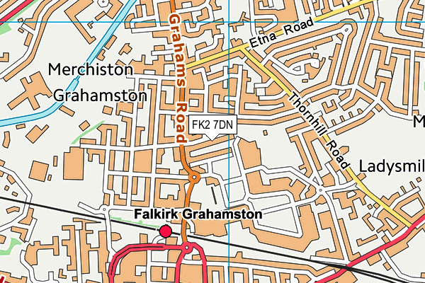 FK2 7DN map - OS VectorMap District (Ordnance Survey)