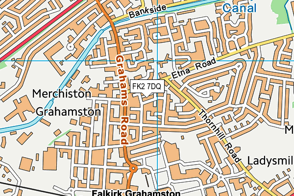 FK2 7DQ map - OS VectorMap District (Ordnance Survey)