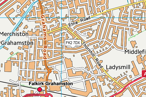 FK2 7DX map - OS VectorMap District (Ordnance Survey)