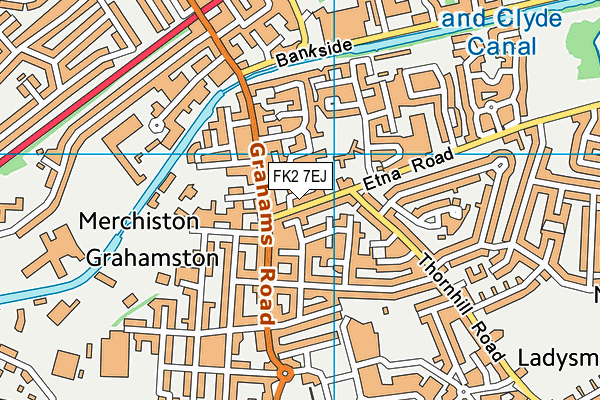 FK2 7EJ map - OS VectorMap District (Ordnance Survey)