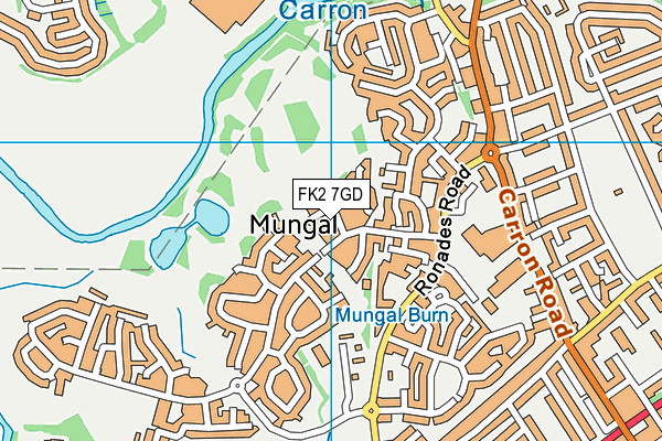 FK2 7GD map - OS VectorMap District (Ordnance Survey)