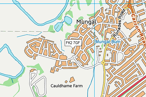 FK2 7GF map - OS VectorMap District (Ordnance Survey)