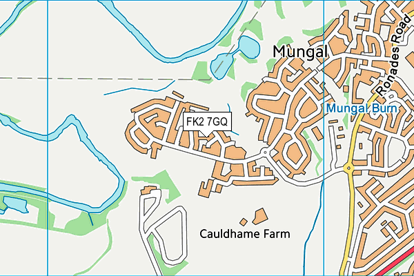 FK2 7GQ map - OS VectorMap District (Ordnance Survey)