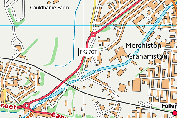 FK2 7GT map - OS VectorMap District (Ordnance Survey)