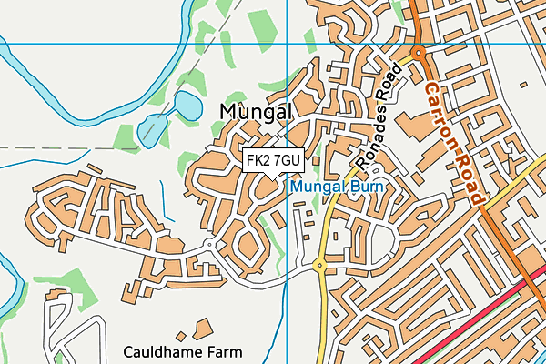 FK2 7GU map - OS VectorMap District (Ordnance Survey)