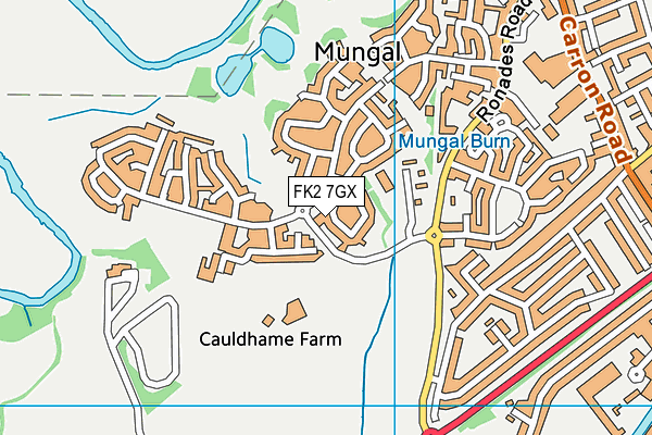 FK2 7GX map - OS VectorMap District (Ordnance Survey)