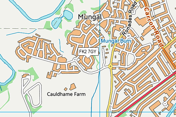 FK2 7GY map - OS VectorMap District (Ordnance Survey)