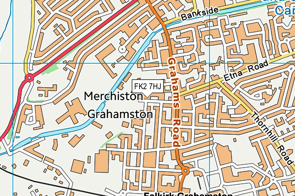 FK2 7HJ map - OS VectorMap District (Ordnance Survey)
