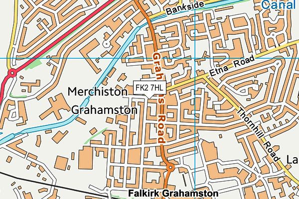 FK2 7HL map - OS VectorMap District (Ordnance Survey)