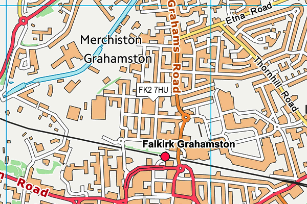 FK2 7HU map - OS VectorMap District (Ordnance Survey)