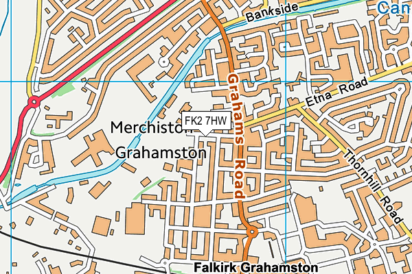 FK2 7HW map - OS VectorMap District (Ordnance Survey)