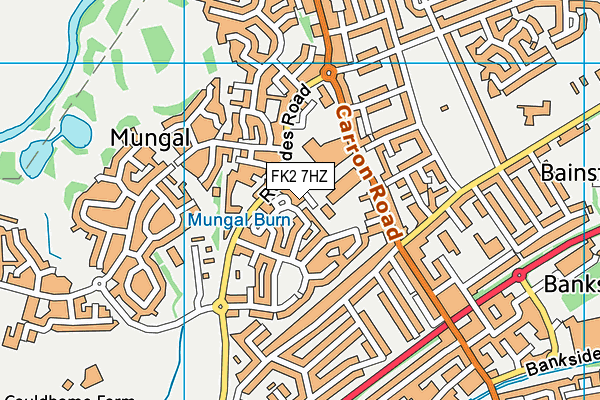 FK2 7HZ map - OS VectorMap District (Ordnance Survey)