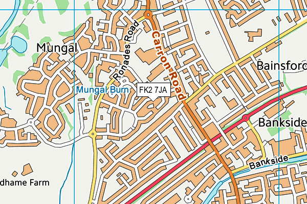 FK2 7JA map - OS VectorMap District (Ordnance Survey)