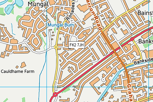 FK2 7JH map - OS VectorMap District (Ordnance Survey)