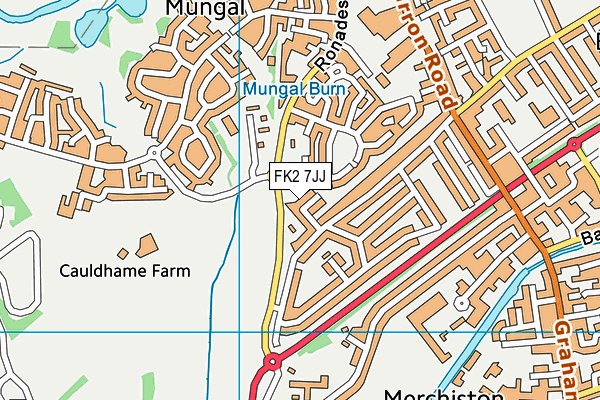 FK2 7JJ map - OS VectorMap District (Ordnance Survey)