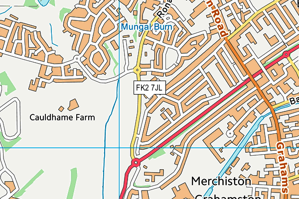 FK2 7JL map - OS VectorMap District (Ordnance Survey)