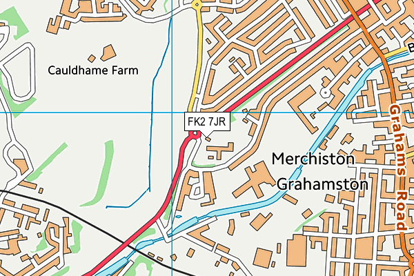FK2 7JR map - OS VectorMap District (Ordnance Survey)