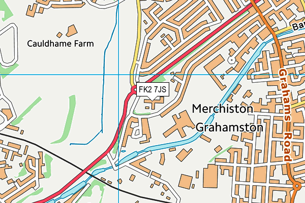 FK2 7JS map - OS VectorMap District (Ordnance Survey)