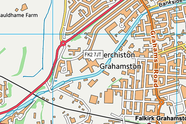 FK2 7JT map - OS VectorMap District (Ordnance Survey)