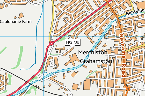 FK2 7JU map - OS VectorMap District (Ordnance Survey)