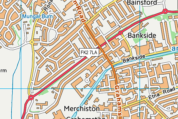 FK2 7LA map - OS VectorMap District (Ordnance Survey)