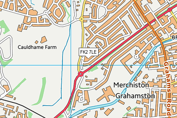 FK2 7LE map - OS VectorMap District (Ordnance Survey)