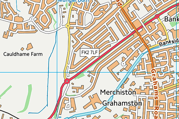 FK2 7LF map - OS VectorMap District (Ordnance Survey)